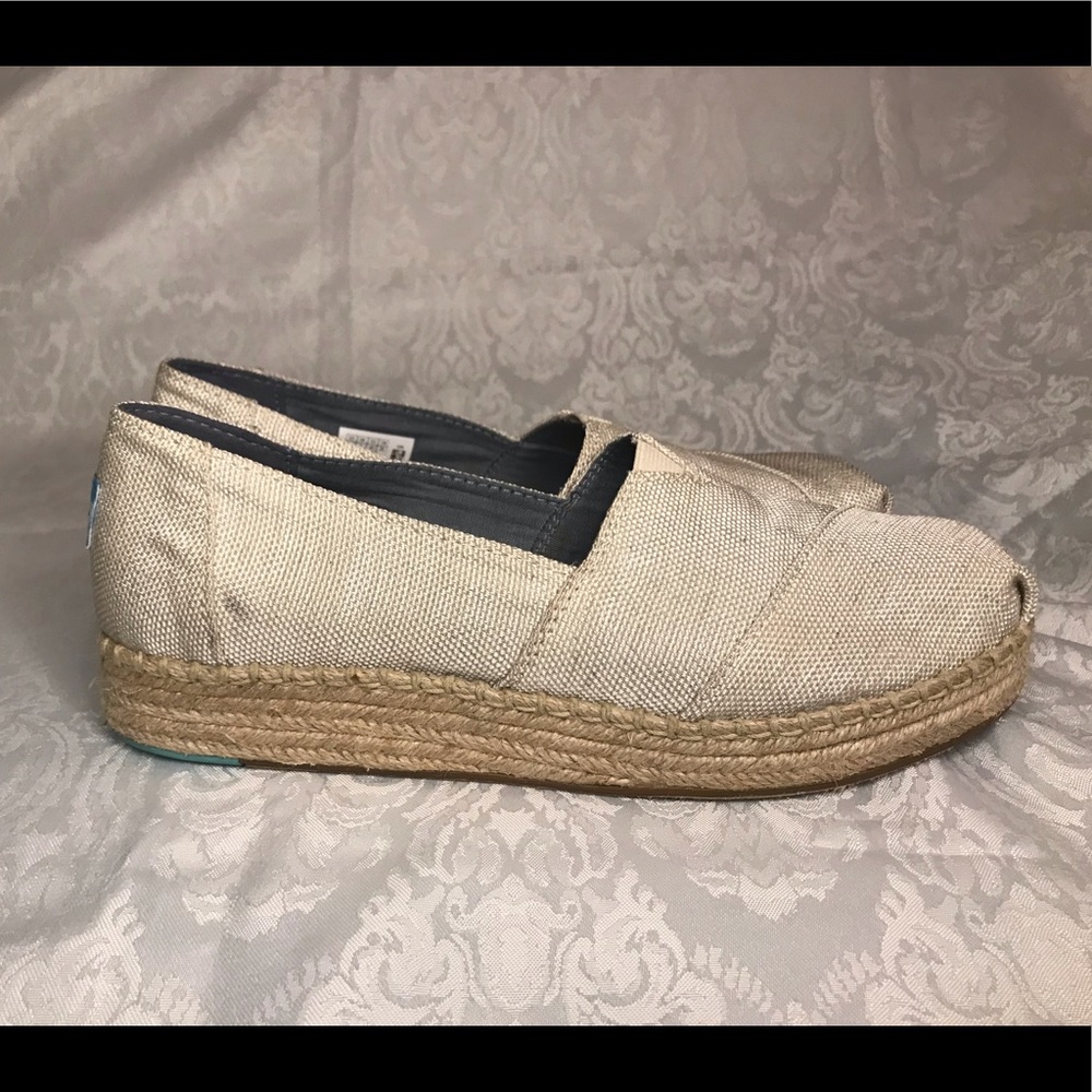 Toms platform slip on shoes